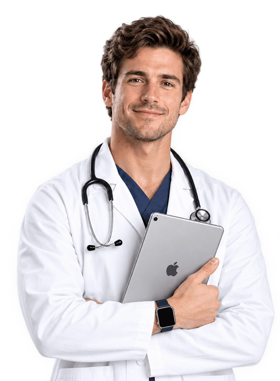 Portrait of a senior doctor smiling in his consulting room