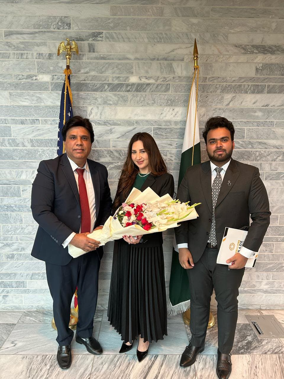Business delegation at an international event