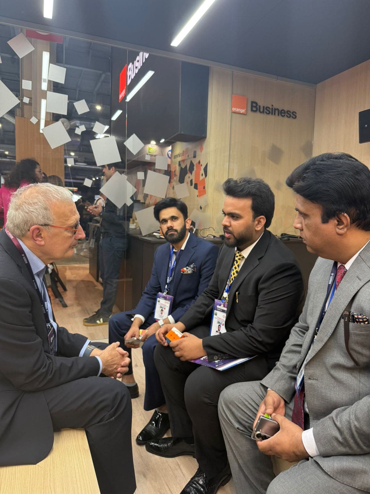 International business representatives at an event